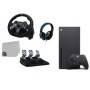 Xbox Series X Consola de videojuegos Negro con Logitech G920 Directivo del volante del perno como nuevo
