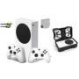 Consola de videojuegos de la serie Xbox S blanco con paquete de axción de perno de caja con 2 controladores como nuevo