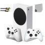 Consola de videojuegos de la serie Xbox S blanco con paquete de axción de perno de caja con 2 controladores como nuevo