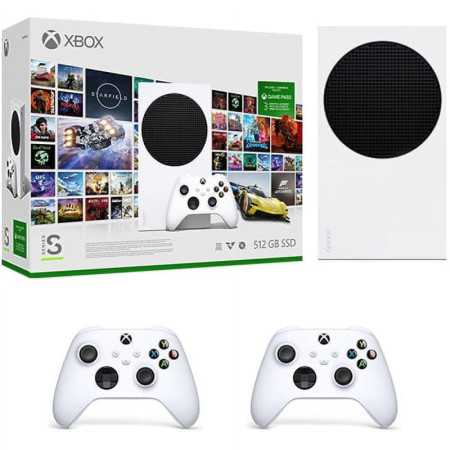 Serie Xbox S + Xbox Controlador inalámbrico Robot White + 3 meses Pase de juego