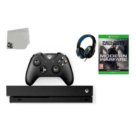 Consola de juegos de Microsoft Xbox One X 1TB Negro con Call of Duty- Modern Warfare Bolt Bundle utilizado