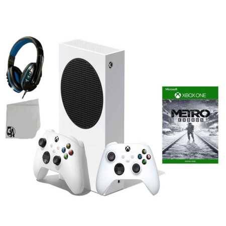 Consola de videojuegos de la serie Xbox S BLANCA CON BULLE DE AXACIÓN DEL PERNO DE EXODUS METRO CON CONTROLADOR 2 UTILIZ
