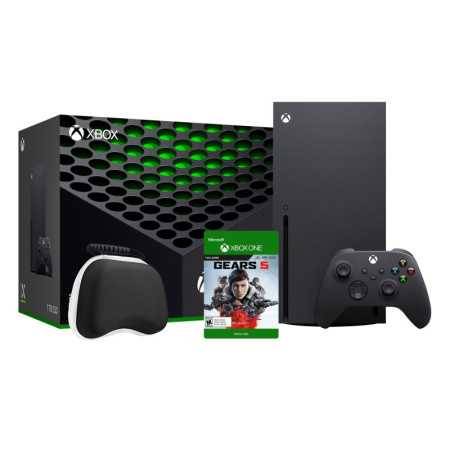 Microsoft Xbox Series X Gaming Console Bundle - Consola de Xbox Black Xbox 1TB y controlador inalámbrico con engranajes