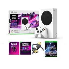 2023 más nuevo-Microsoft Xbox-Series-S 512GB SSDâ ?? Fortnite & Rocket League Bundle con Star Wars Battlefront II Game F