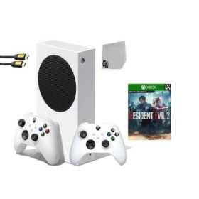 Consola de videojuegos de la Serie X de Xbox White White con el paquete de axción de perno de Resident Evil 2 con 2 cont